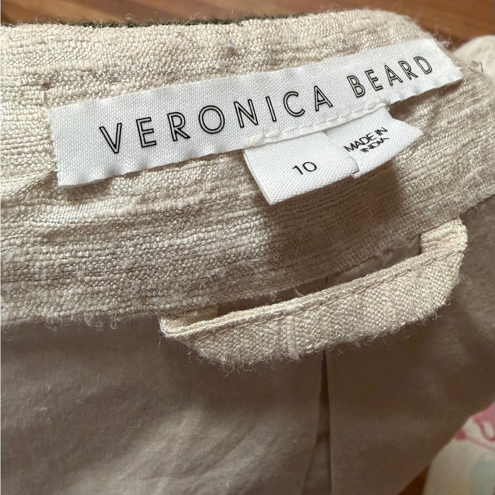 Veronica Beard Benica Embroidered Floral Silk Jacket in Oyster - Picture 10 of 16